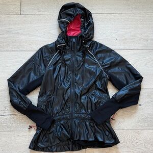 Zella Full Zip Cinch Jacket w/ Hood in Black Size XS